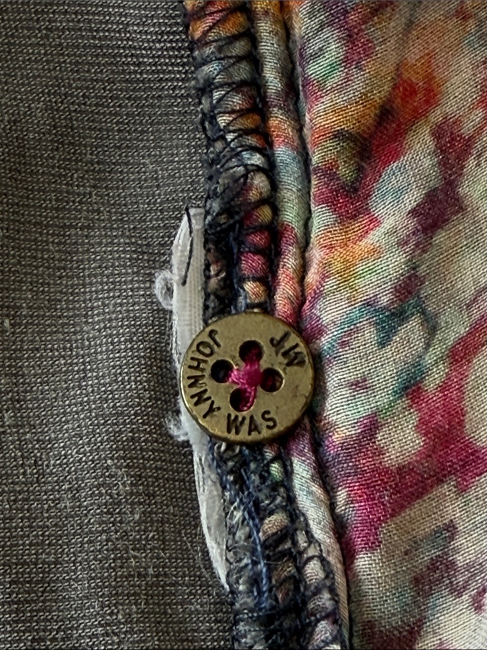 Johnny Was 3J Workshop Geometric Floral Blouse with Velvet Back XL - Picture 12 of 12